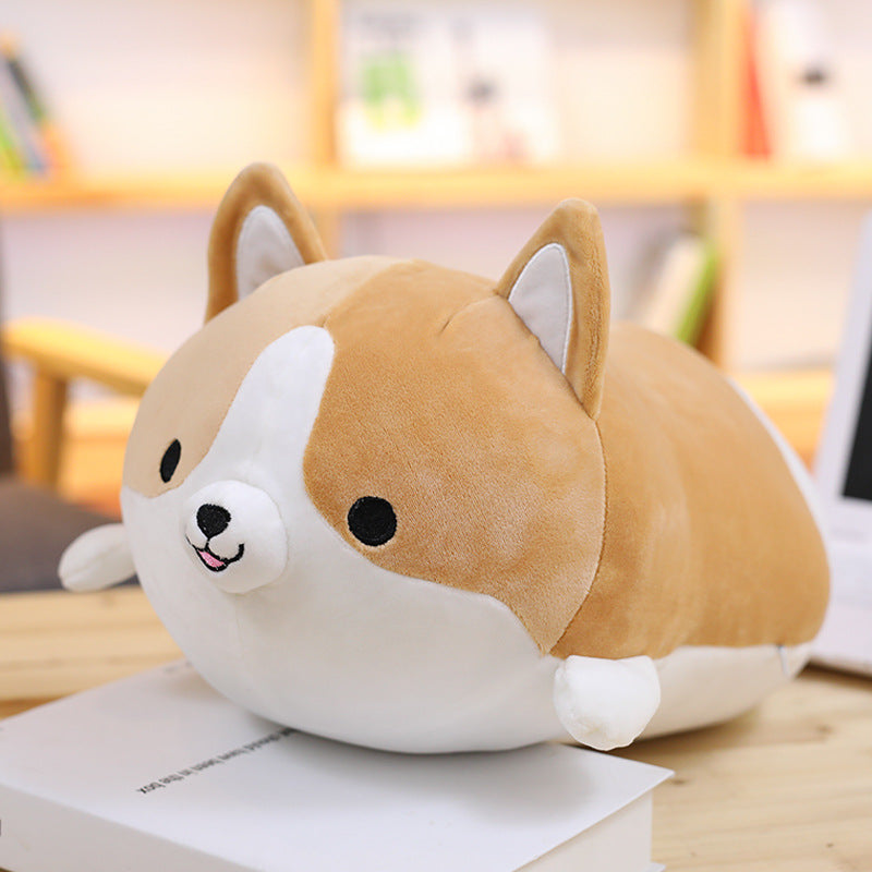 Cute Corgi Plush Toy Dog Plush Stuffed Animals Soft Cartoon Corgi Pillow Lovely Christmas Gift for Kids Kawaii Valentine Present