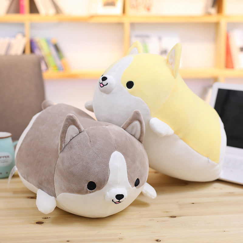 Cute Corgi Plush Toy Dog Plush Stuffed Animals Soft Cartoon Corgi Pillow Lovely Christmas Gift for Kids Kawaii Valentine Present