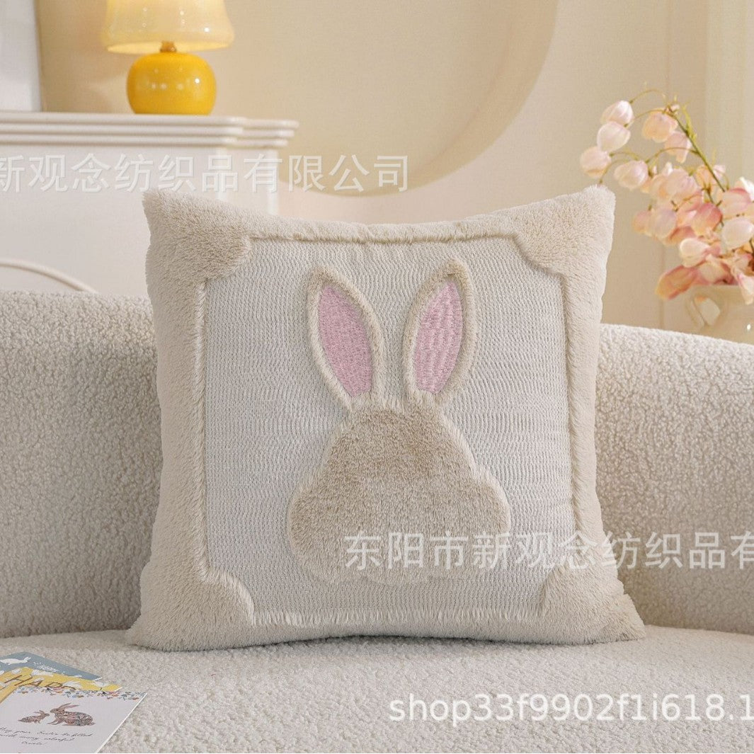 Cute Easter pillowcases with positioning bunnies, perfect for bedside decorations. A hot-selling cross-border wholesale pillowcase.