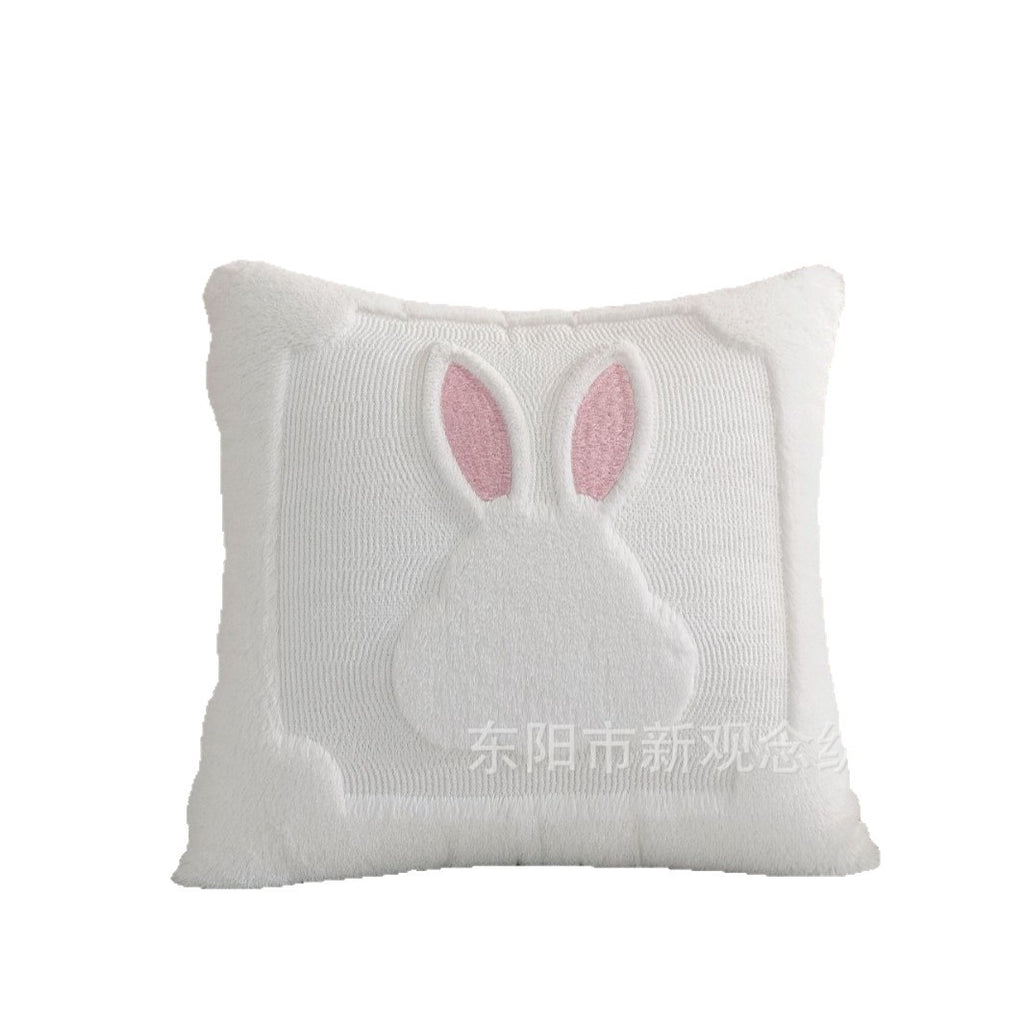 Cute Easter pillowcases with positioning bunnies, perfect for bedside decorations. A hot-selling cross-border wholesale pillowcase.