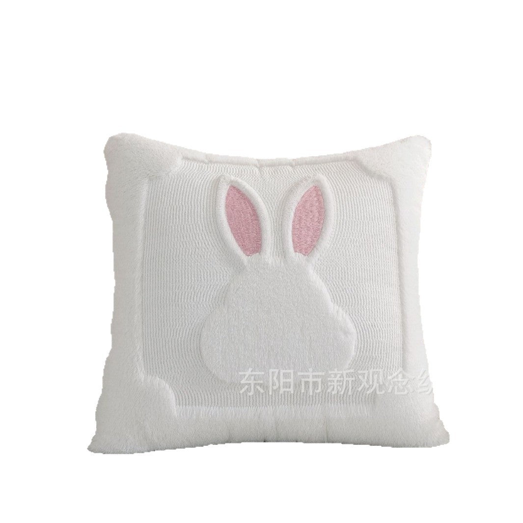 Cute Easter pillowcases with positioning bunnies, perfect for bedside decorations. A hot-selling cross-border wholesale pillowcase.