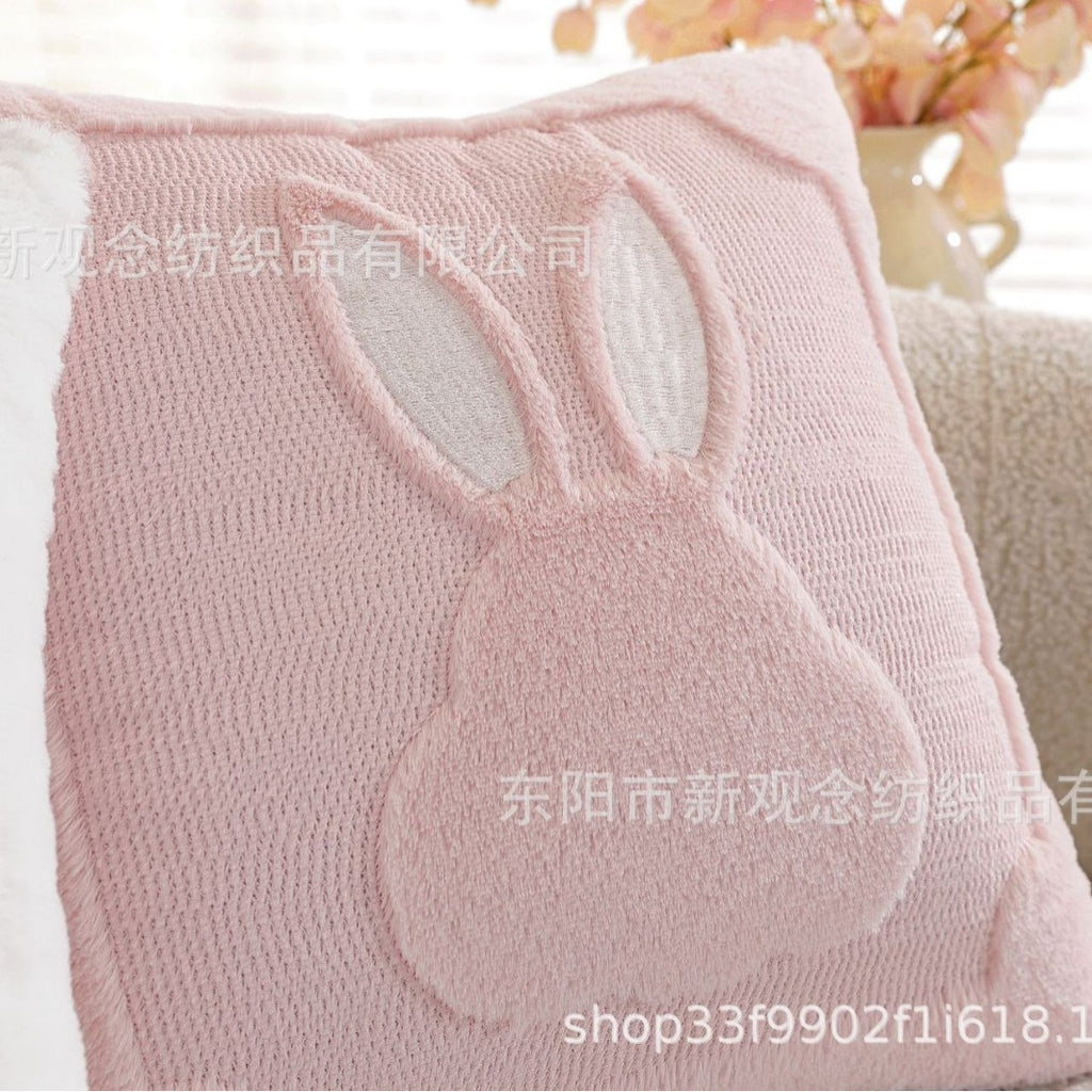 Cute Easter pillowcases with positioning bunnies, perfect for bedside decorations. A hot-selling cross-border wholesale pillowcase.