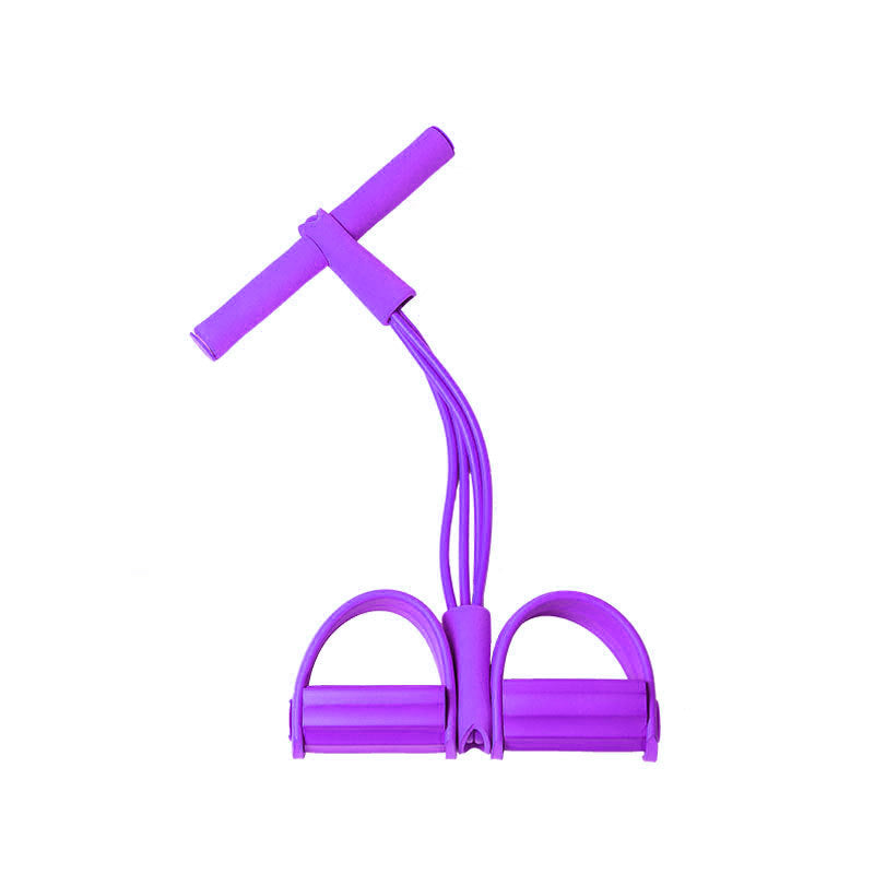 Factory direct sales 4-tube pedal tensioner, sit-ups, abdominal tightening, tension rope, yoga tension belt, fitness aid