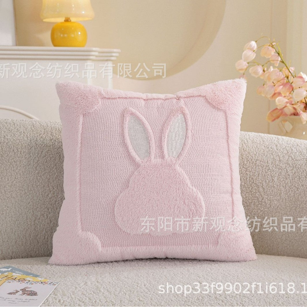 Cute Easter pillowcases with positioning bunnies, perfect for bedside decorations. A hot-selling cross-border wholesale pillowcase.