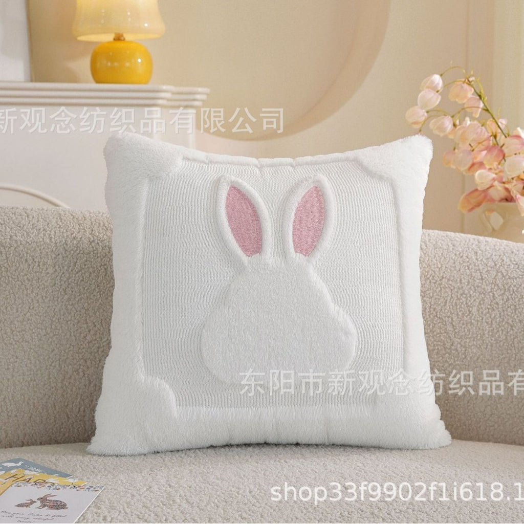 Cute Easter pillowcases with positioning bunnies, perfect for bedside decorations. A hot-selling cross-border wholesale pillowcase.