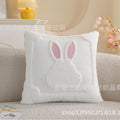 Cute Easter pillowcases with positioning bunnies, perfect for bedside decorations. A hot-selling cross-border wholesale pillowcase.