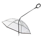 Transparent Pet Umbrella Dog C-shaped Umbrella Pet Products Factory Direct Sales Adjustable Rainy Day Dog Walking Leash