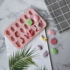 Silicone 18 Easter Egg Rabbit Chocolate Mold Ice Cream Jelly Pudding Soap Cake Mold Baking Tools